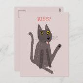 猫のおもしろいユーモア ポストカード (正面/裏面)