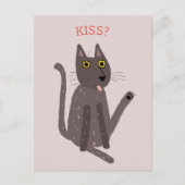 猫のおもしろいユーモア ポストカード (正面)