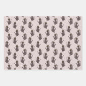 猫のおもしろいユーモア ラッピングペーパーシート (正面3)