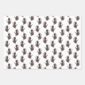 猫のおもしろいユーモア ラッピングペーパーシート (正面2)