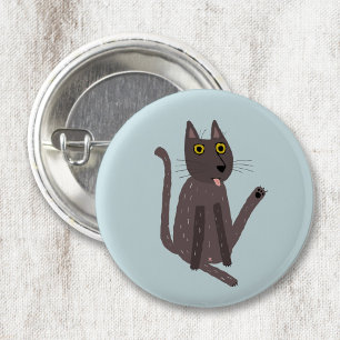 猫のおもしろいユーモア 缶バッジ