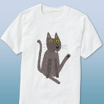 猫のおもしろいユーモア Tシャツ<br><div class="desc">猫おもしろい洗い。それとも単にヨガをしているだけなのか？キスは自分の責任で！どのスマイルからも動物愛好家を上げる。</div>