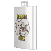 猫のおもしろいラーメン食べ猫好きペットオーナー フラスク (左)