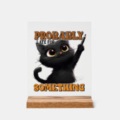 猫のおもしろいワードアート アクリルサイン (正面)