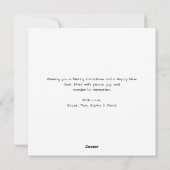 猫のおもしろい写真はクリスマスの犬のペットをいけな定義 シーズンカード (裏面)