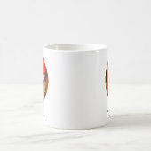 猫のおもしろい初めてのクリスマスのパーソナライズされた写真 コーヒーマグカップ (中央)