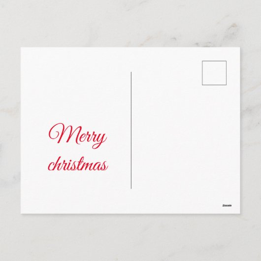 猫のおもしろい木のクリスマス シーズンポストカード (裏面)