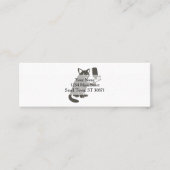 猫のおもしろい自撮り-背景色の選択 スキニー名刺 (正面)