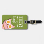 猫のおもしろい荷物パーソナライズされたタグ ラゲッジタグ (正面横)