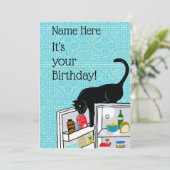 猫のおもしろい誕生日9人のライフカード カード (スタンド正面)