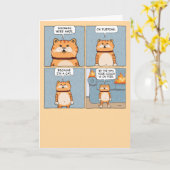 猫のおもしろい間違いは意図的に誕生日された カード (黄色い花)