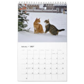 猫のおもしろい カレンダー (1月 2027)