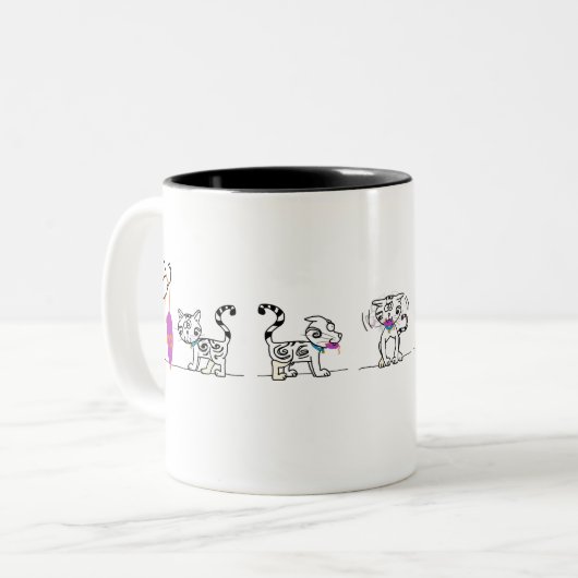 猫のおもちゃ – マグカップ (正面左)