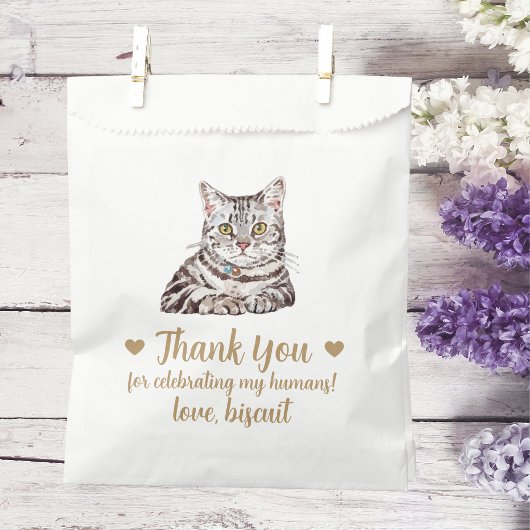 猫のおやつ付きウェディング・ファバー袋 フェイバーバッグ