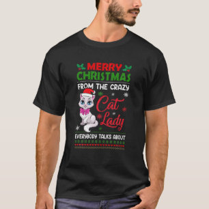 猫のお姫様熱狂するのクリスマス Tシャツ