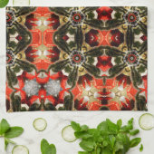 猫のお尻の万華鏡のように千変万化するパターン キッチンタオル (折り畳み)