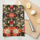 猫のお尻の万華鏡のように千変万化するパターン キッチンタオル (四つ折り)