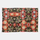 猫のお尻の万華鏡のように千変万化するパターン キッチンタオル (横)