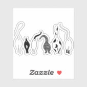 猫のお尻カスタムカットのビニールのシール シール (シート)