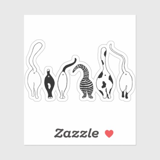 猫のお尻カスタムカットのビニールのシール シール (シート)