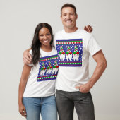 猫のお尻 クリスマス 緑 Tシャツ (ユニセックス)