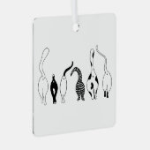 猫のお尻 メタルオーナメント (正面右)