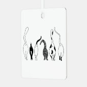 猫のお尻 メタルオーナメント (正面左)