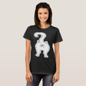 猫のお尻 動物 Tシャツ (正面フル)