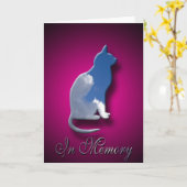 猫のお悔やみカードの紛失 カード (黄色い花)