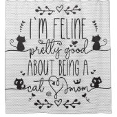 猫のお母さかわいらしんが可愛い シャワーカーテン (正面)