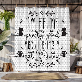 猫のお母さかわいらしんが可愛い シャワーカーテン