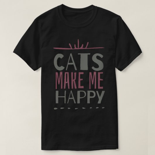 猫のお母さんに幸カッコいいせに  Tシャツ (デザイン正面)