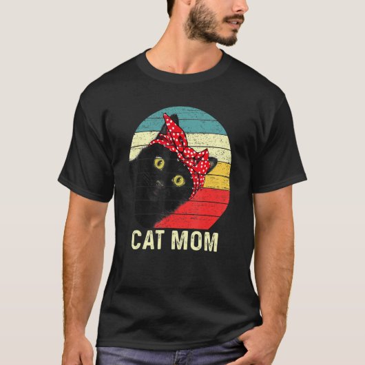 猫のお母さん ネコ母の日 ネコのママへ Tシャツ (正面)