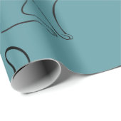 猫のお洒落スケッチ ラッピングペーパー (ロールコーナー)