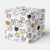 猫のお洒落顔パターン フェイバーボックス (裏面サイド)