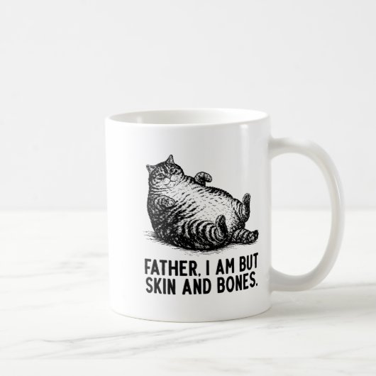 猫のお父さんだって骨と皮だけさ  コーヒーマグカップ (右)