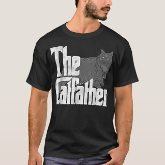 猫のお父さん キャットファーザー メインクーン ネコのお父さん Tシャツ