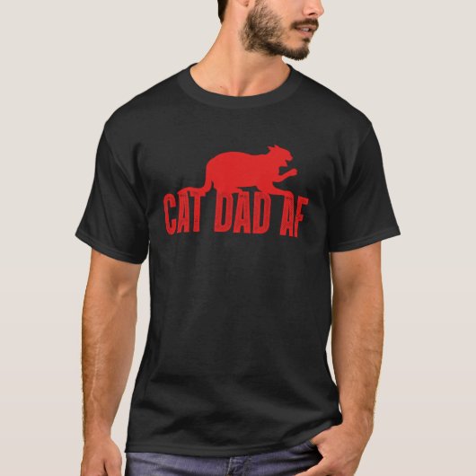 猫のお父さん 猫パパ 子猫 ニャンコ Tシャツ (正面)