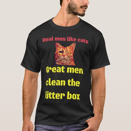 猫のお父さん Tシャツ (正面)