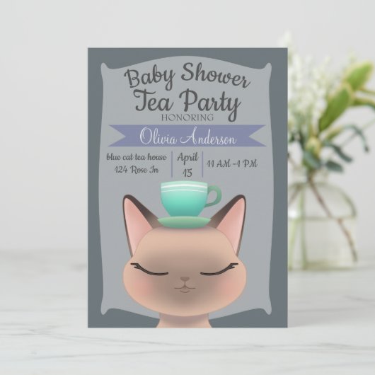 猫のお茶会 招待状 (スタンド正面)