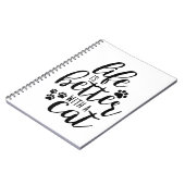 猫のかわいいキャプションで人生を楽しむ ノートブック (左側)