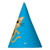 猫のかわいい子猫のカラフルの第1誕生会のテーマ パーティーハット (右)