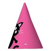 猫のかわいい子猫のカラフルの第1誕生会のテーマ パーティーハット (右)