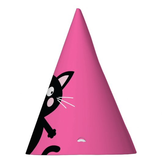 猫のかわいい子猫のカラフルの第1誕生会のテーマ パーティーハット (右)