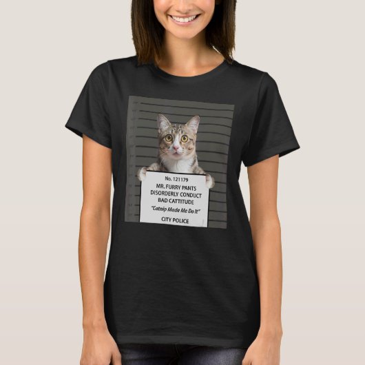 猫のかわいい性猫女子女児 Tシャツ (正面)