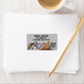 猫のかわいい猫差出人住所ラベル ラベル (インサイチュ)