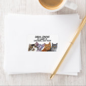 猫のかわいい猫差出人住所ラベル ラベル (インサイチュ)