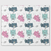 猫のかわいこちゃん ラッピングペーパー (フラット)