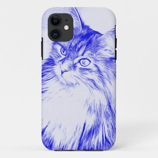 猫のかわいらしアートワーク |最高の猫好き Case-Mate iPhoneケース (裏面)