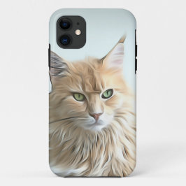 猫のかわいらしアートワーク iPhone 11 ケース